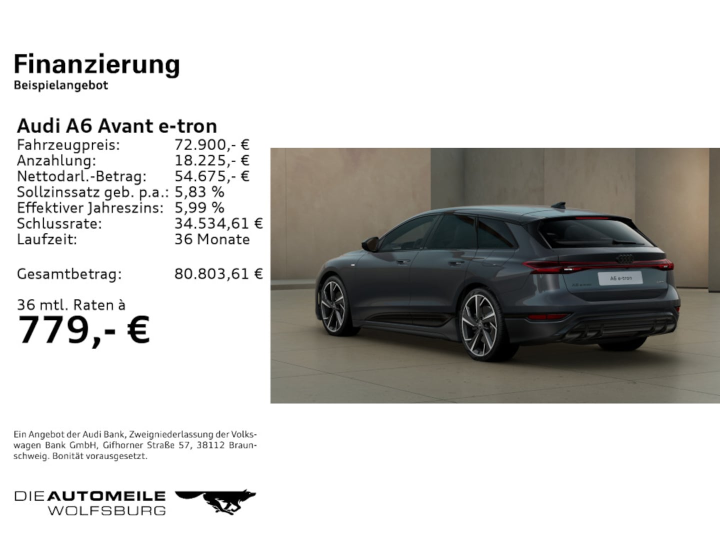 Bild über Audi A6 Avant e-tron S line business e-tron quattro 315 kW - für weitere Informationen kontaktieren Sie den Audi Partner