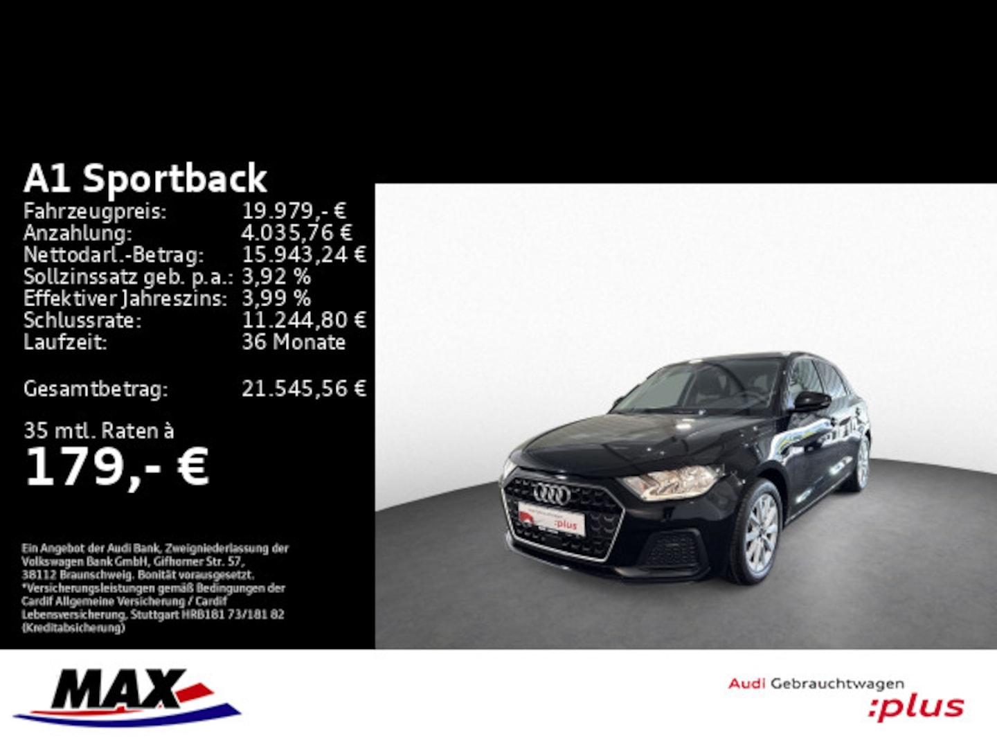Bild über Audi A1 Sportback advanced 30 TFSI Schaltgetriebe - für weitere Informationen kontaktieren Sie den Audi Partner