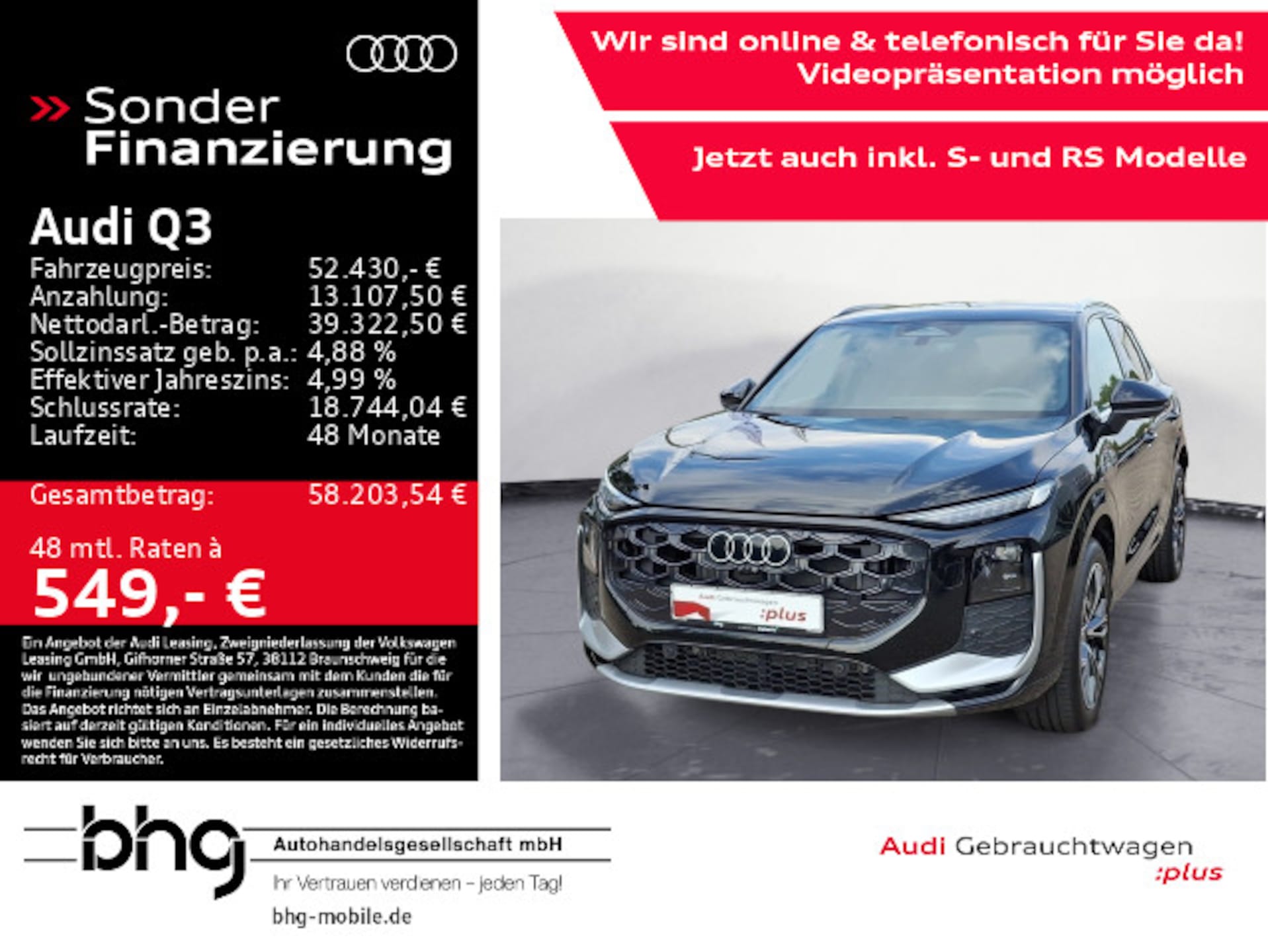 Audi Q3 SUV e-hybrid