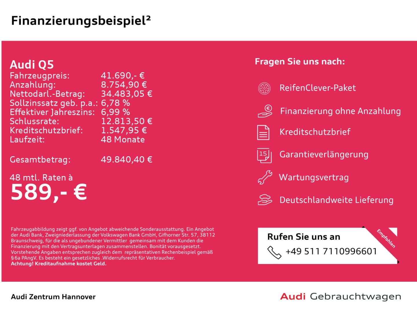 Bild über Audi Q5 40 TDI quattro 150 kW S tronic - für weitere Informationen kontaktieren Sie den Audi Partner
