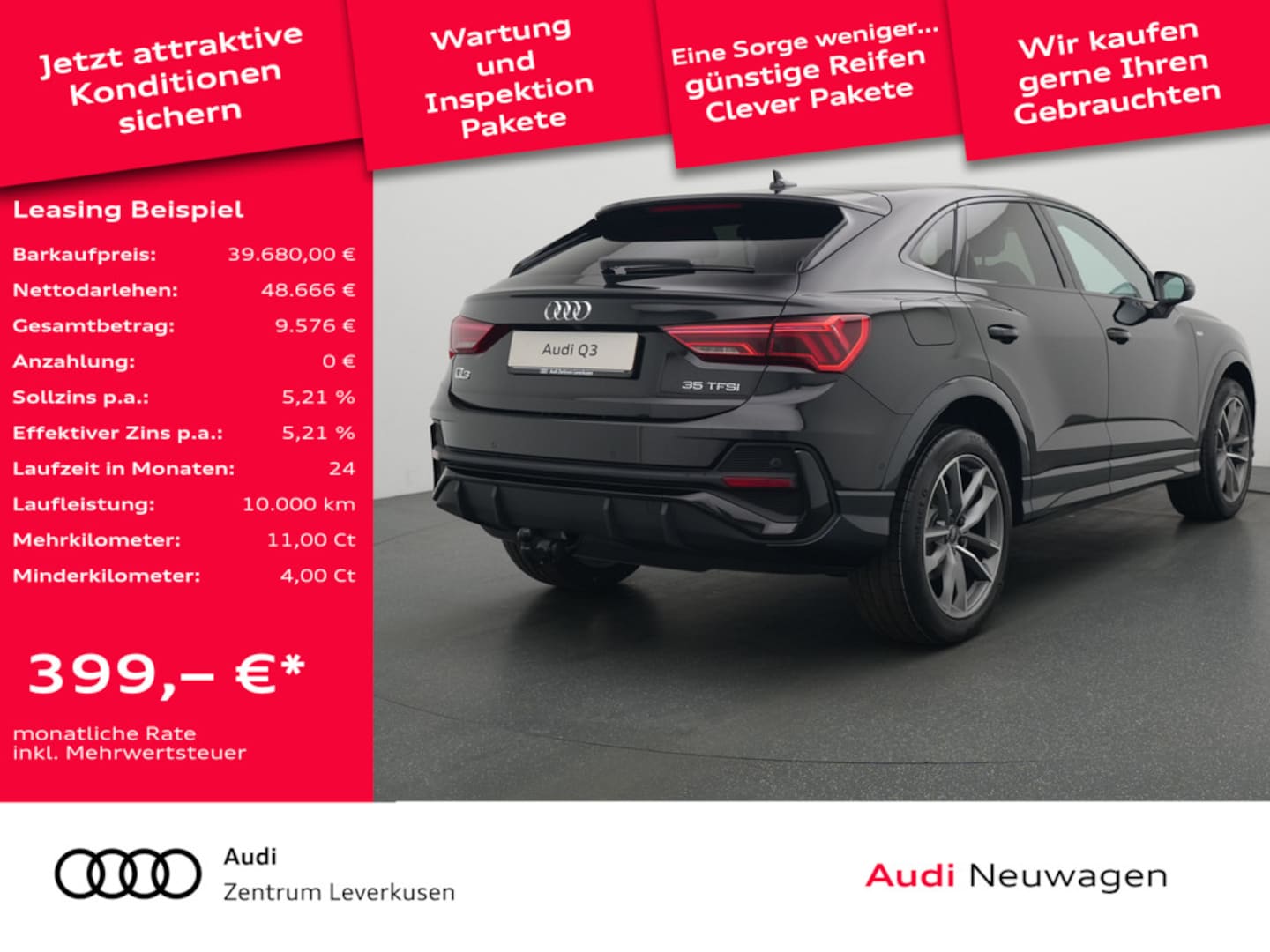 Bild über Audi Q3 Sportback S line 35 TFSI S tronic - für weitere Informationen kontaktieren Sie den Audi Partner