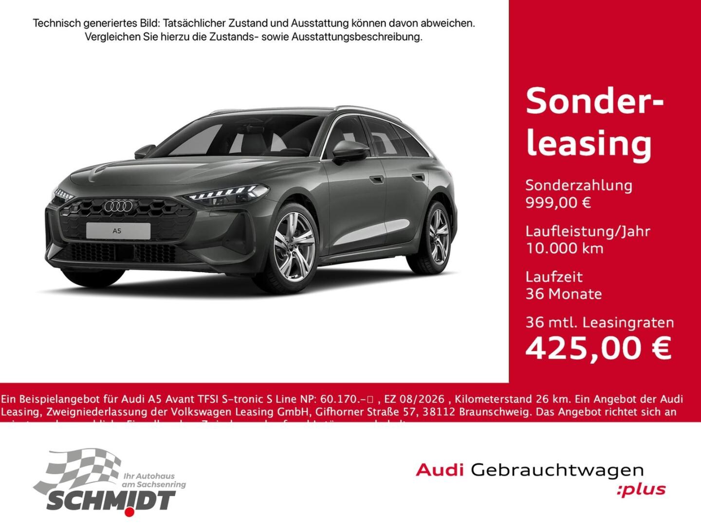 Bild über Audi A5 Avant TFSI 110 kW S tronic - für weitere Informationen kontaktieren Sie den Audi Partner