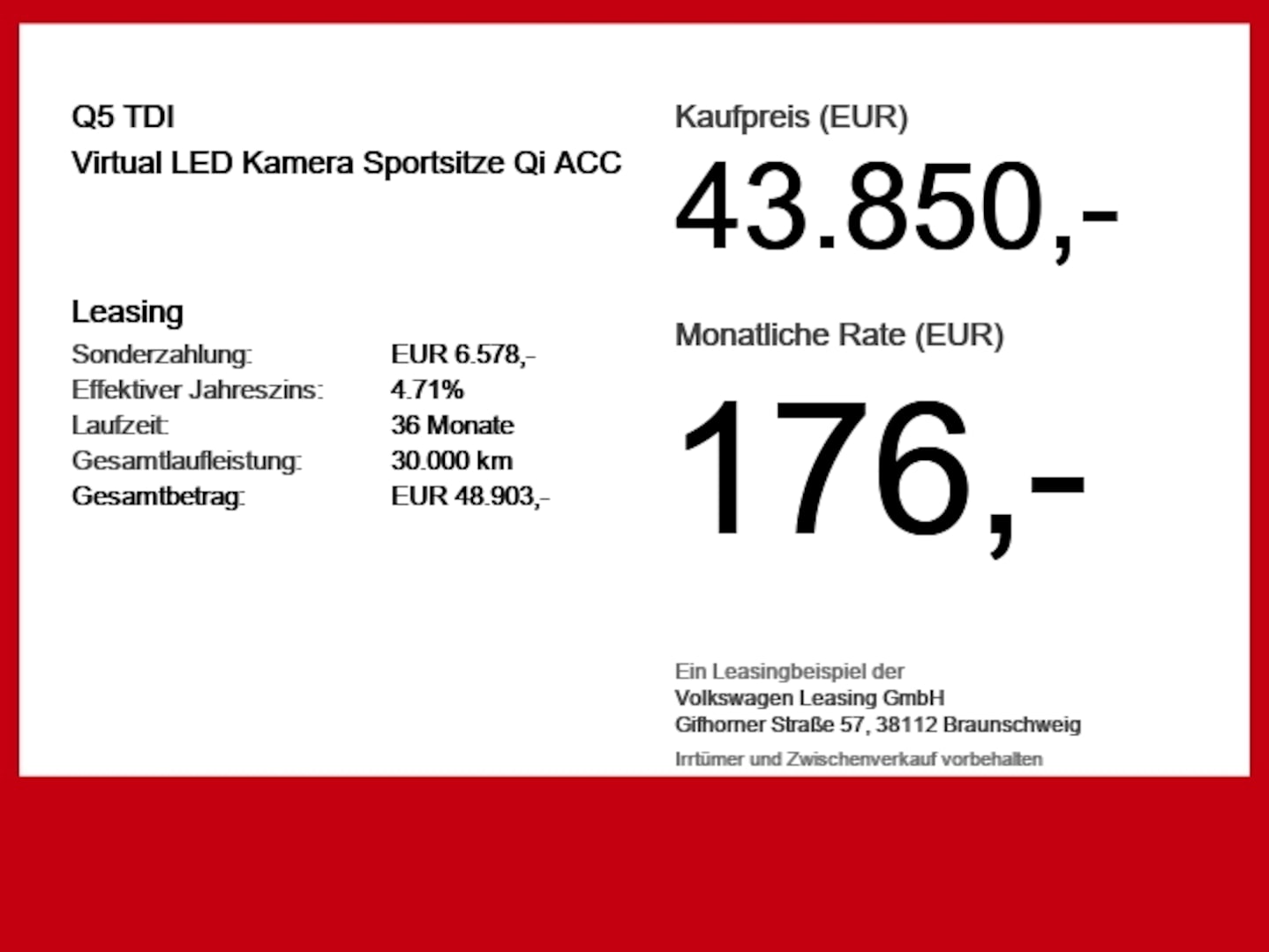 Bild über Audi Q5 SUV TDI quattro 150 kW S tronic - für weitere Informationen kontaktieren Sie den Audi Partner