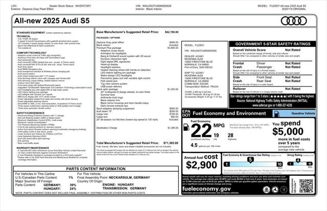 2025 Audi S5 Premium Plus