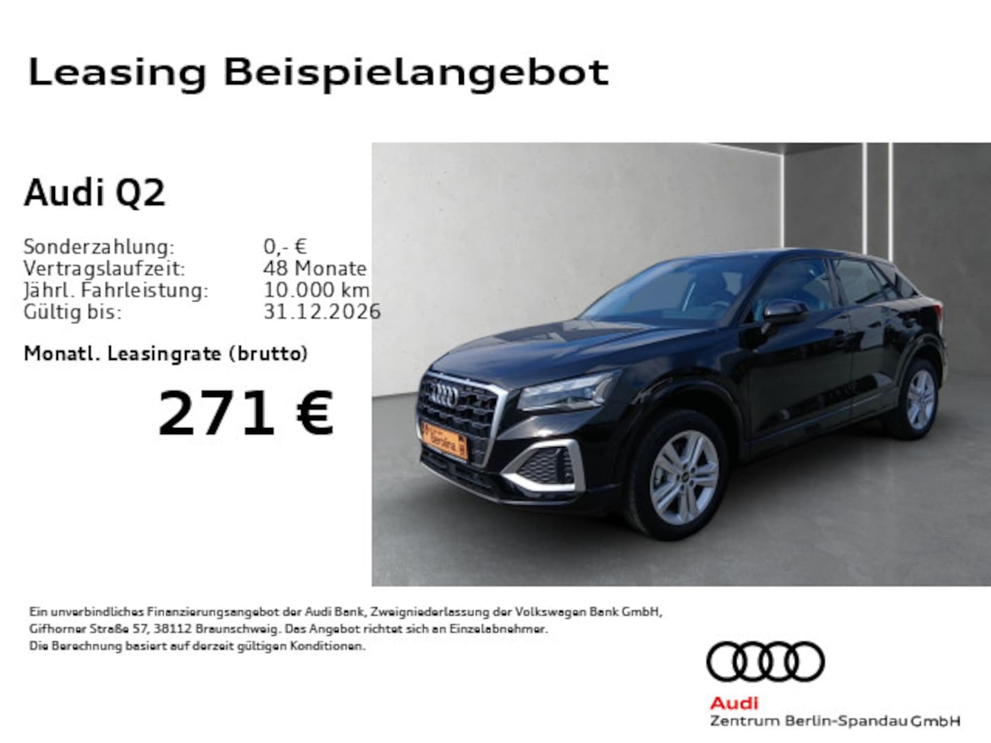 Bild über Audi Q2 advanced 35 TFSI 110(150) kW(PS) S tronic - für weitere Informationen kontaktieren Sie den Audi Partner