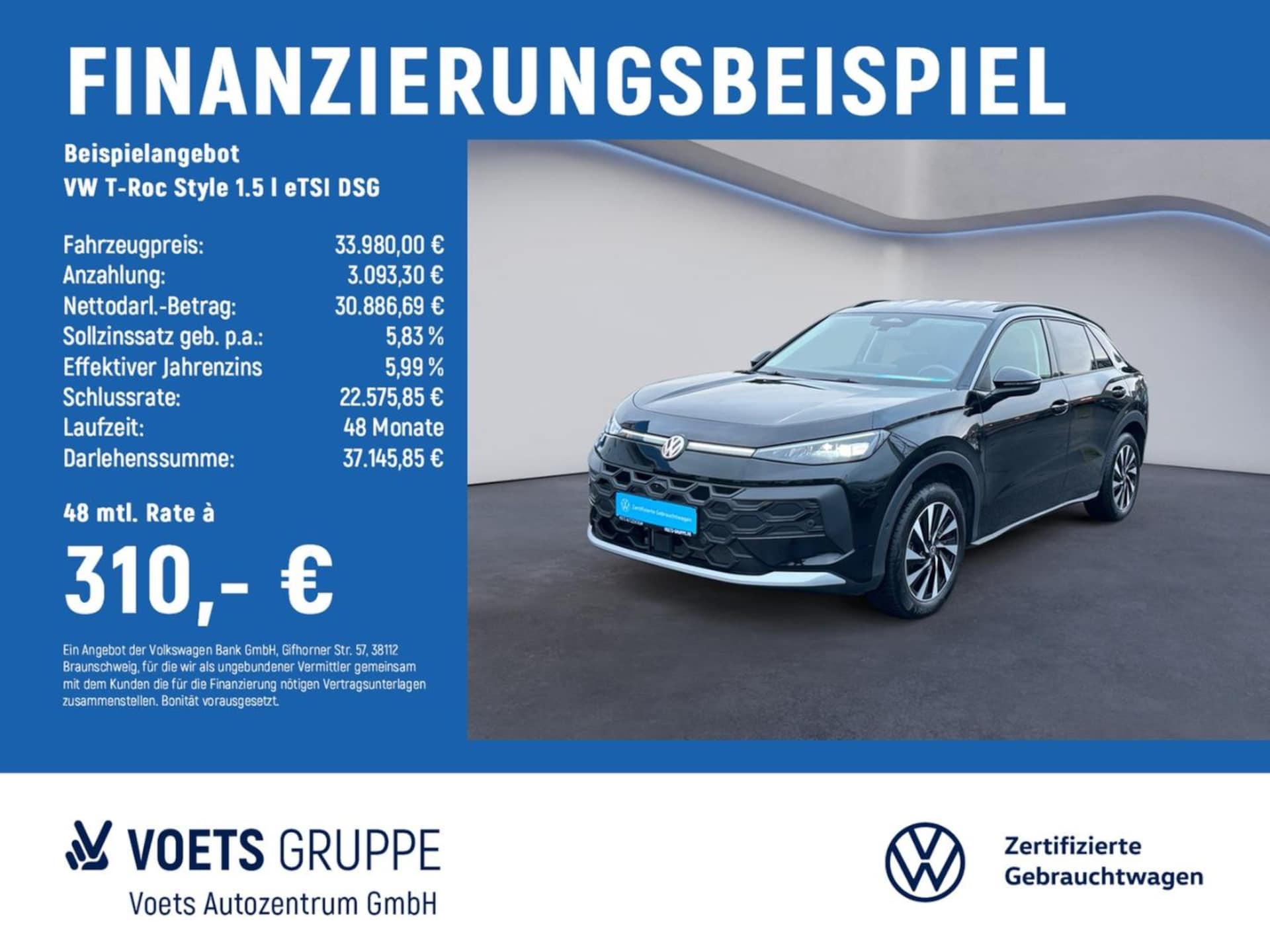 Volkswagen T-Roc — Volkswagen T-Roc T-Roc Style 1.5 l eTSI DSG AreaView+MATRIX-LED+ACC
