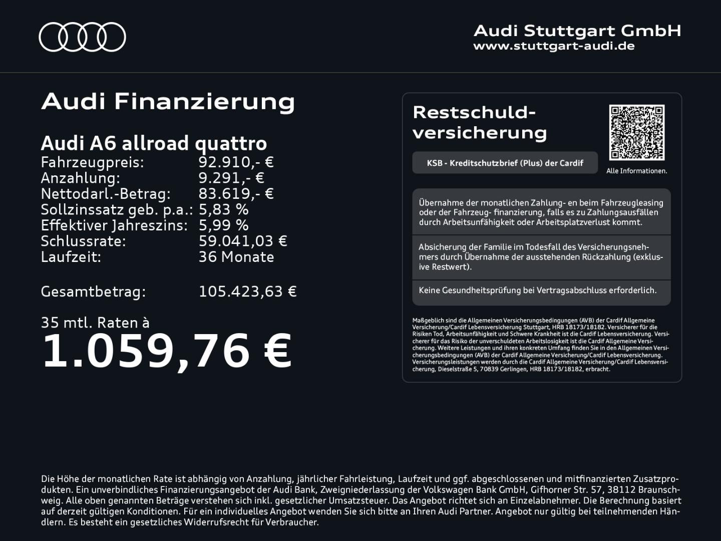 Bild über Audi A6 allroad e-hybrid e-hybrid quattro 270 kW S tronic - für weitere Informationen kontaktieren Sie den Audi Partner