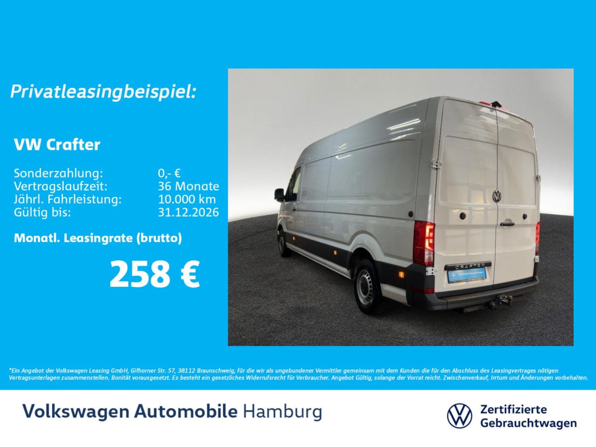 Volkswagen Crafter Kasten langer Radstand