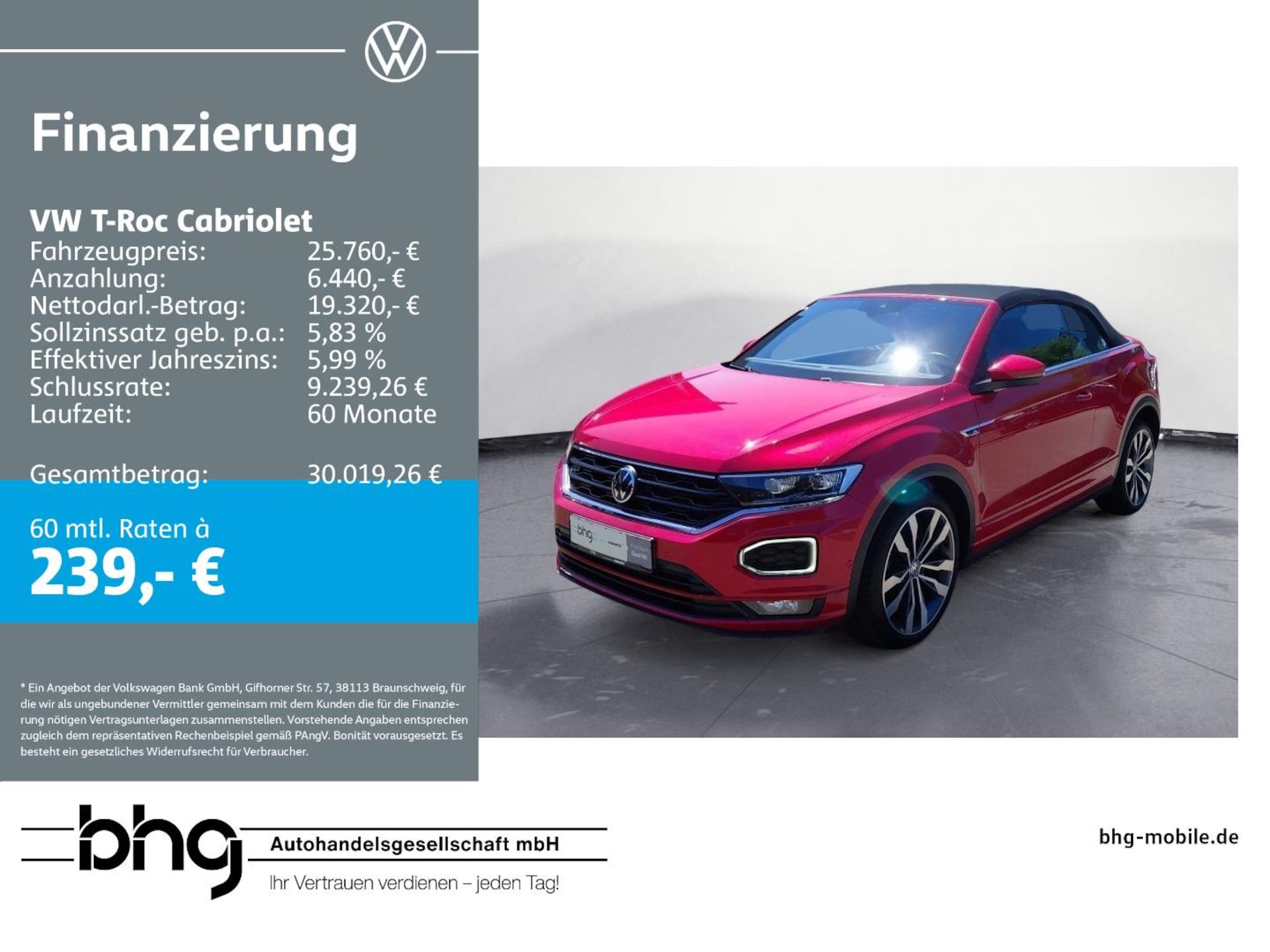 Volkswagen T-Roc Cabriolet R-Line