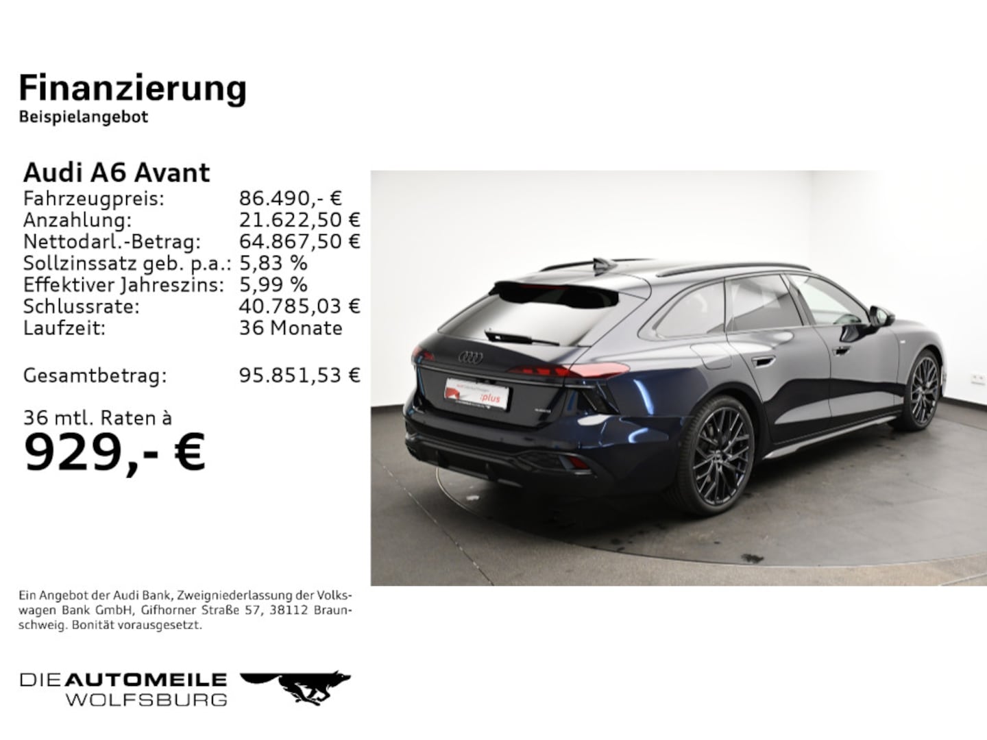 Bild über Audi A6 Avant edition one TDI quattro 220 kW S tronic - für weitere Informationen kontaktieren Sie den Audi Partner