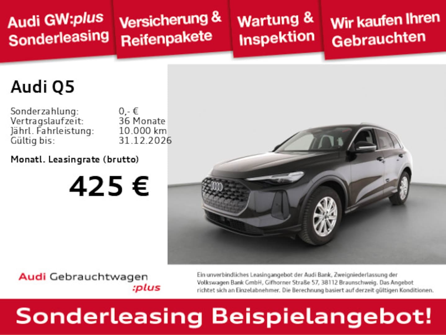 Bild über Audi Q5 SUV TFSI 150 kW S tronic - für weitere Informationen kontaktieren Sie den Audi Partner