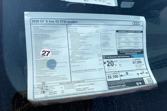 2026 Audi Q7 S Line Premium Plus - Photo 21