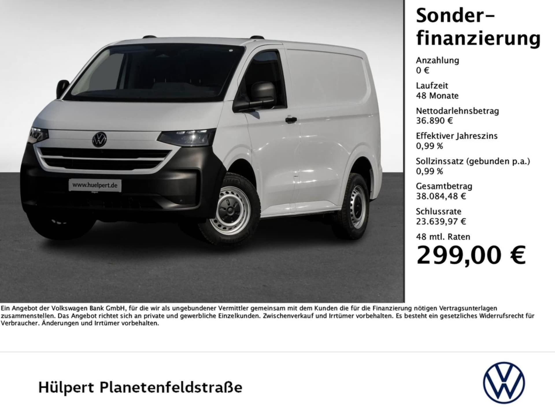 Volkswagen Transporter Kasten kurzer Radstand