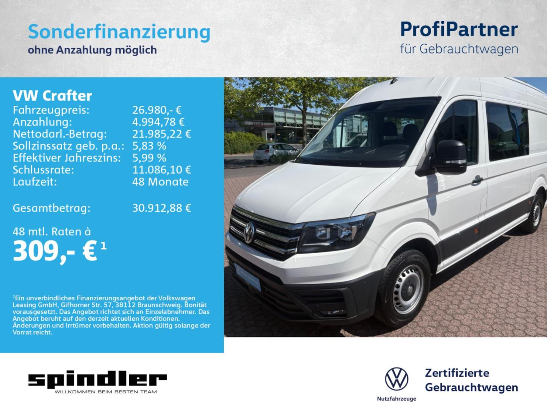 Volkswagen Crafter Kasten mittlerer Radstand