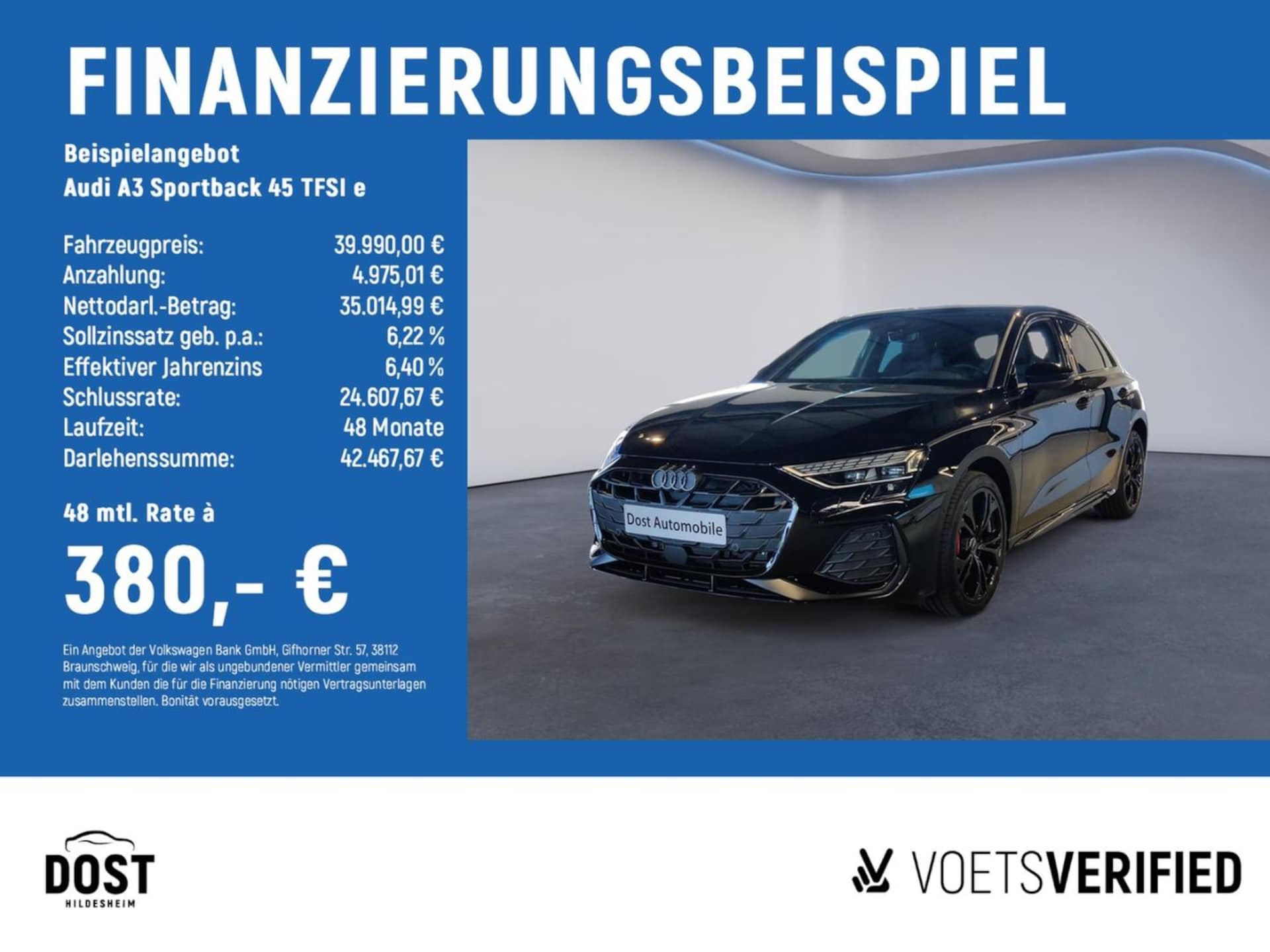 Audi A3 Sportback TFSI e S line