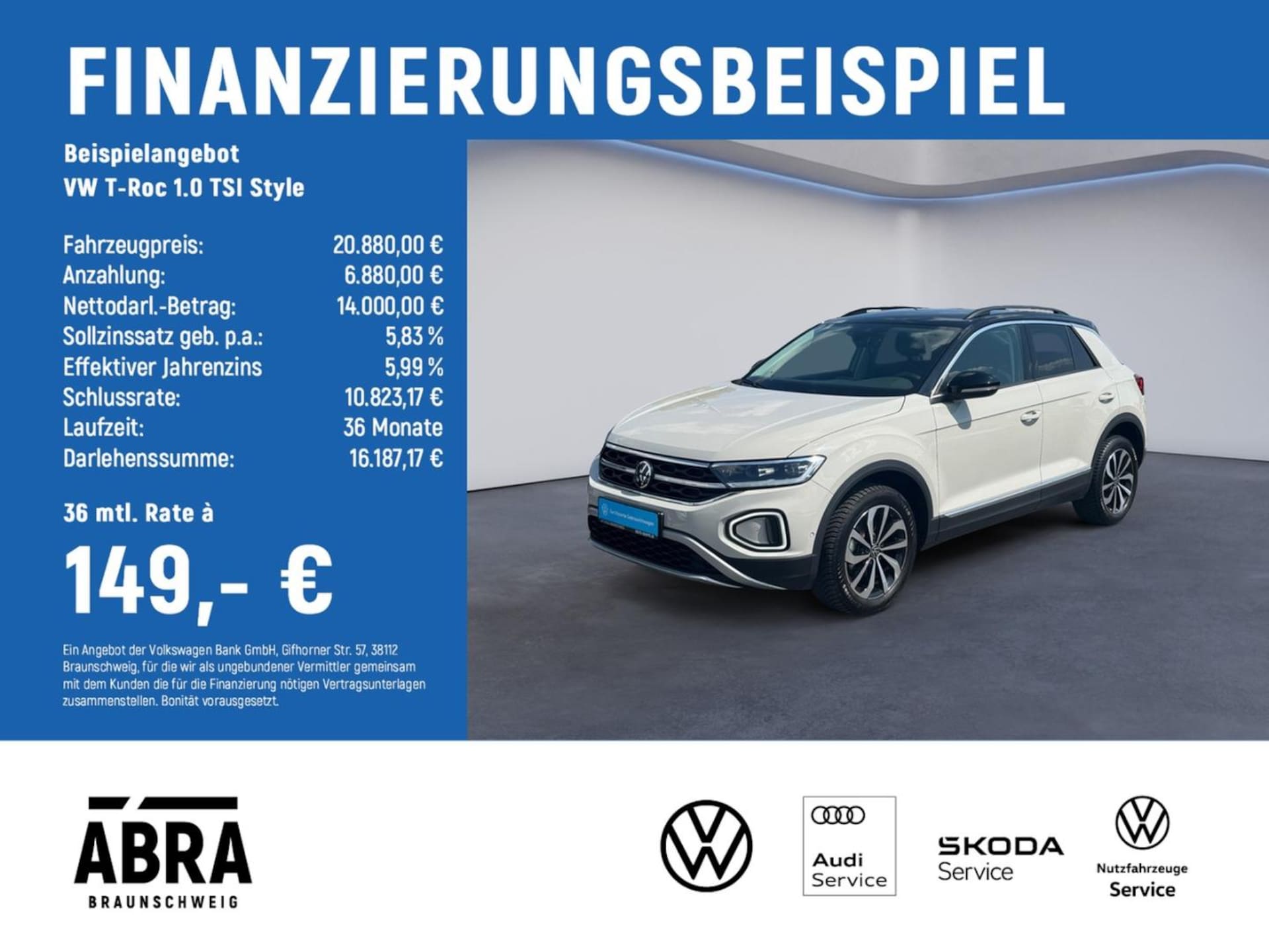 Volkswagen T-Roc 2024 — T-Roc 1.0 TSI Style LED+NAVI+PDC+LANE+ACC