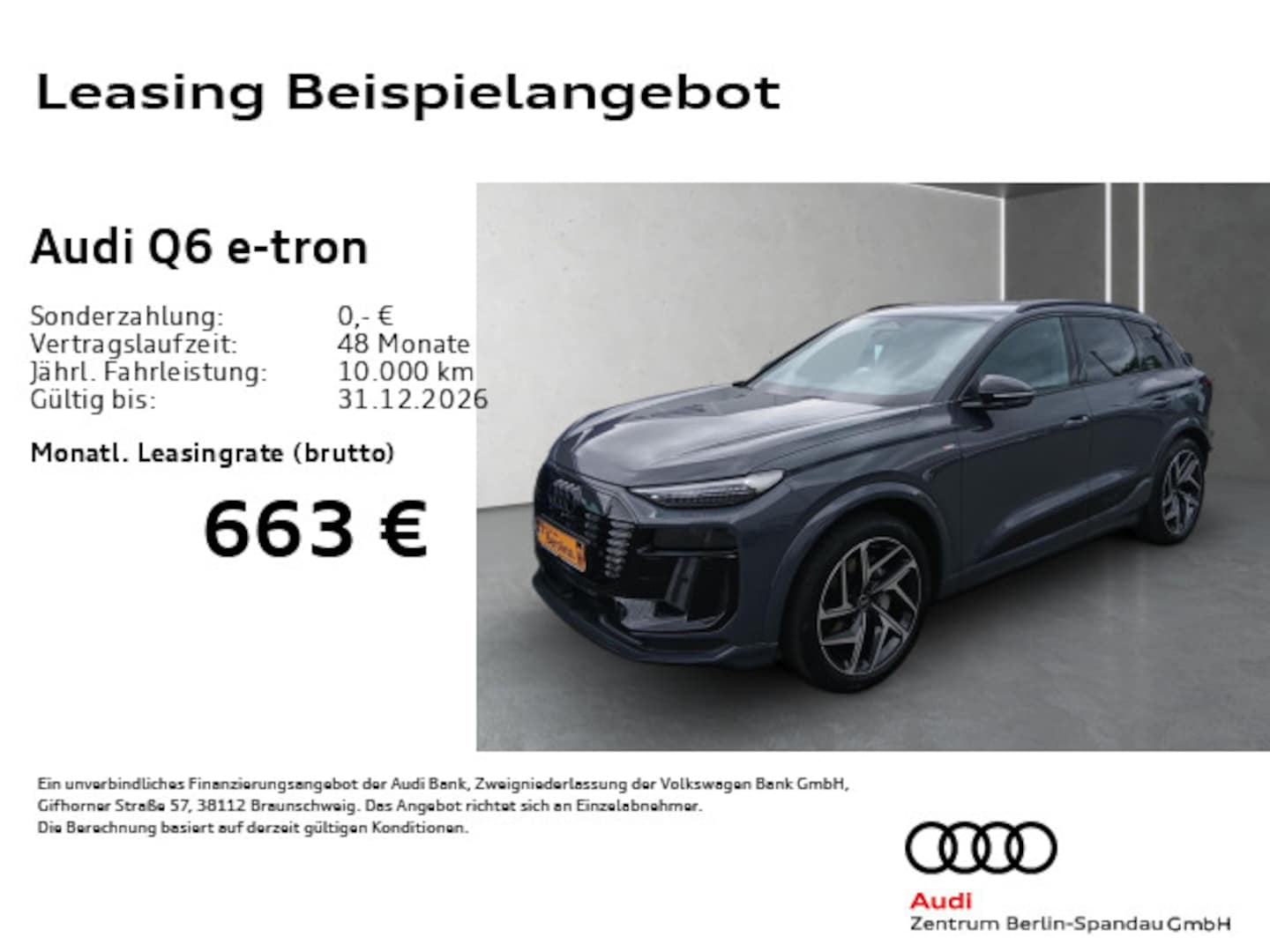Bild über Audi Q6 SUV e-tron e-tron 185 kW - für weitere Informationen kontaktieren Sie den Audi Partner