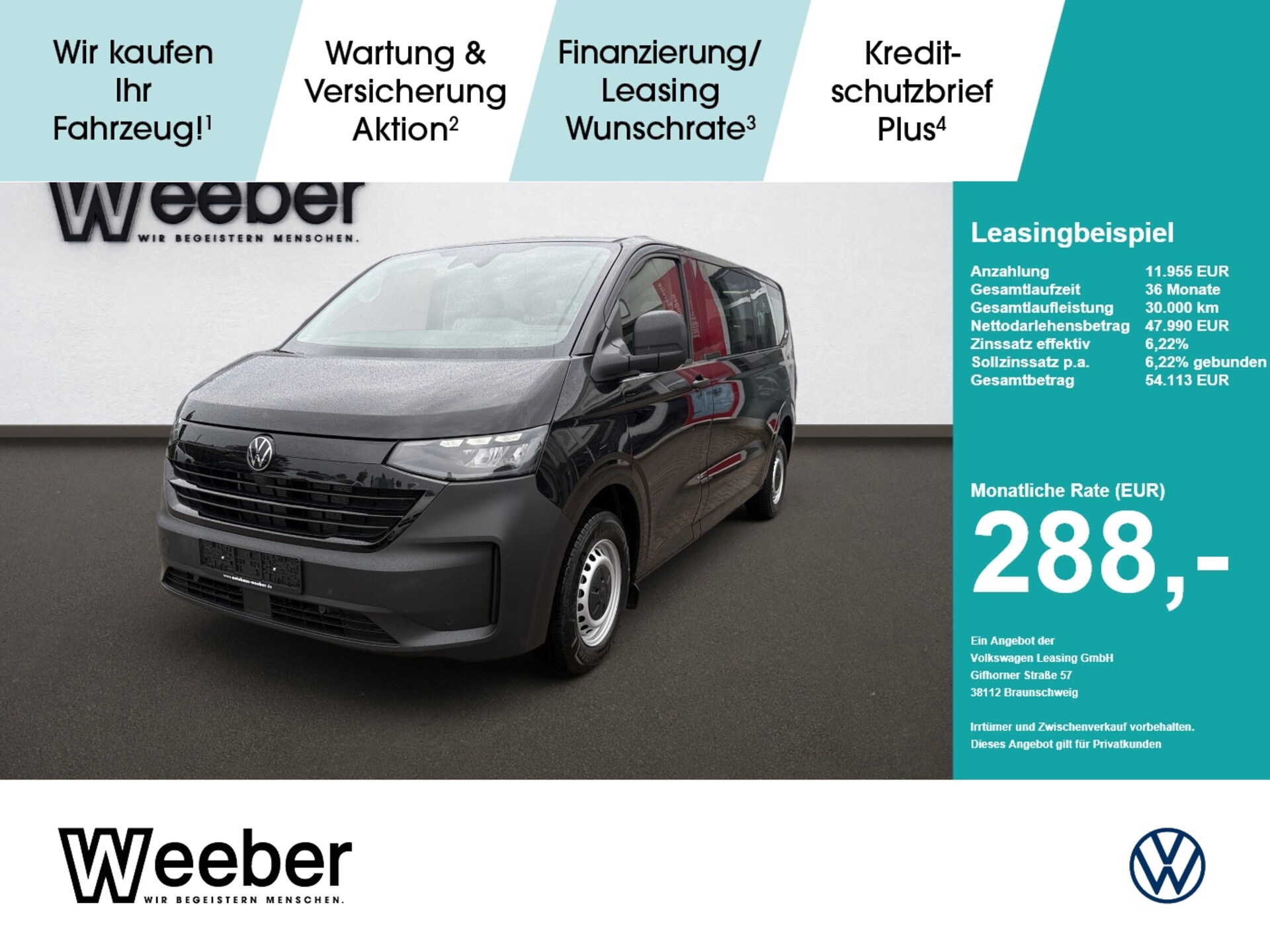 Volkswagen Transporter Kombi langer Radstand