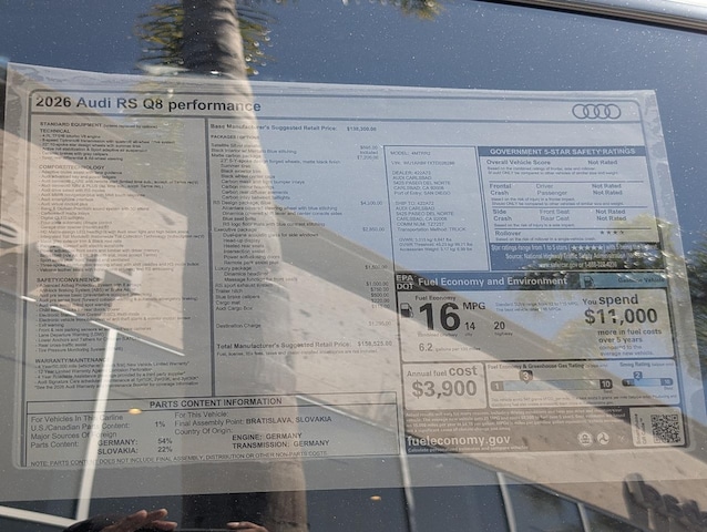 2026 Audi RS Q8 SUV performance