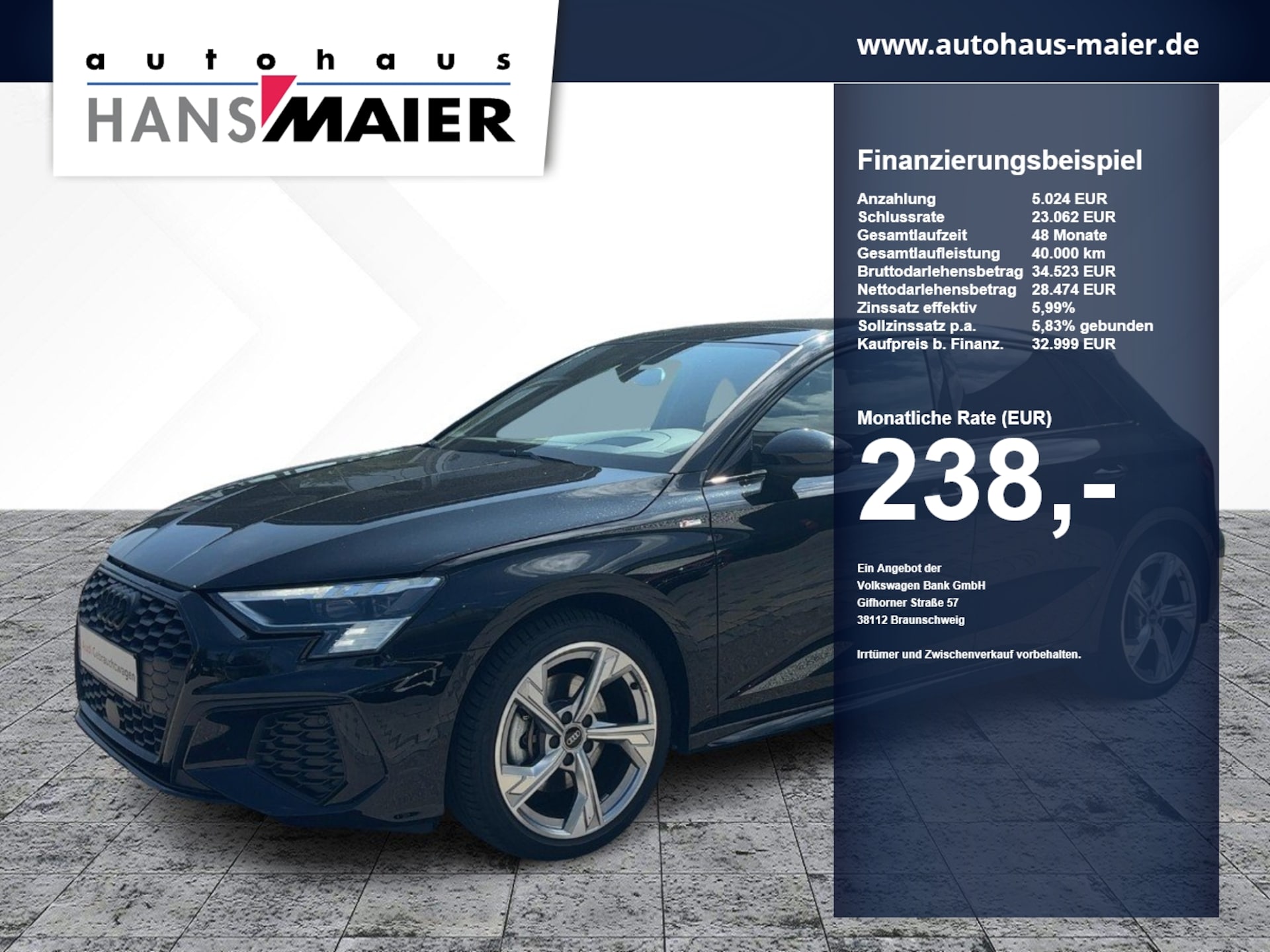Audi A3 Sportback S line