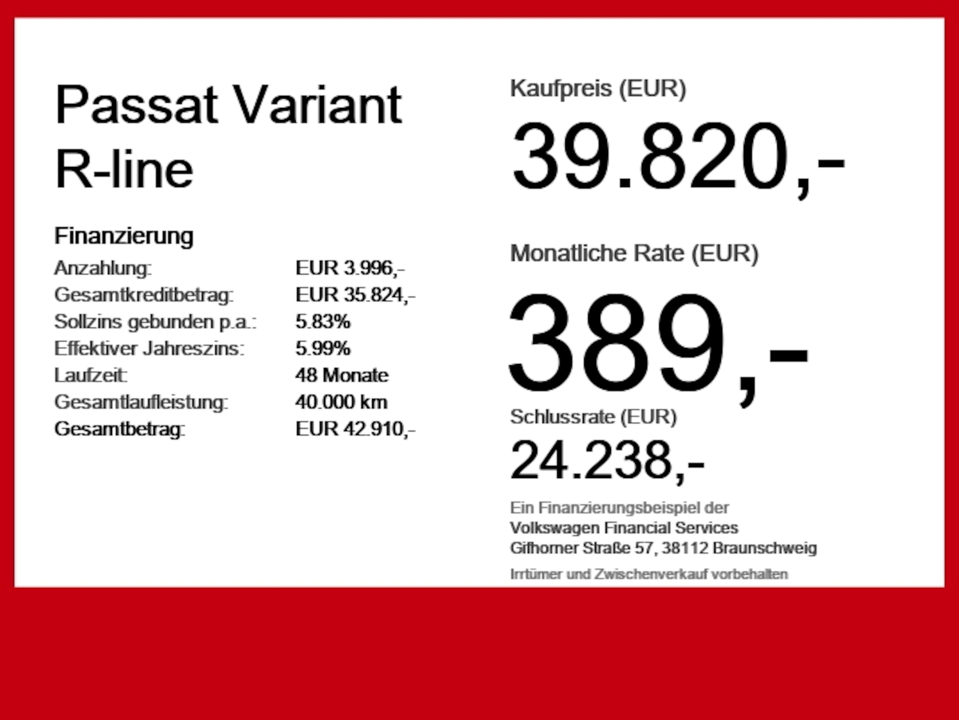 Volkswagen Passat R-Line