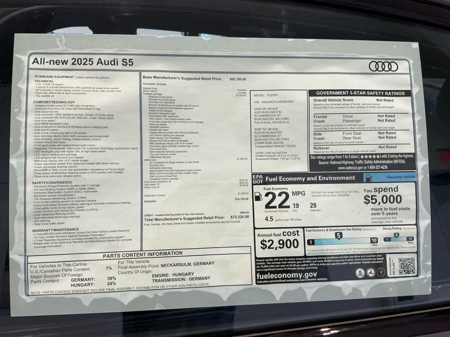 2025 Audi S5 Prestige - Photo 13