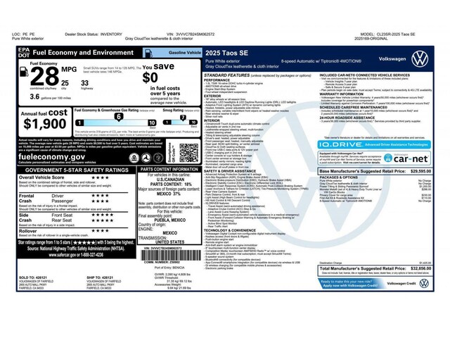 2025 Volkswagen Taos