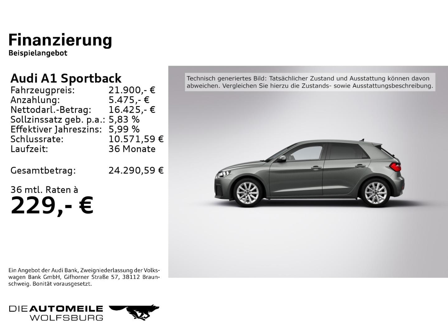 Bild über Audi A1 Sportback 25 TFSI S tronic - für weitere Informationen kontaktieren Sie den Audi Partner