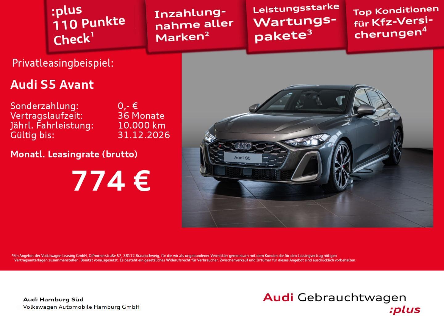 Bild über Audi S5 Avant TFSI 270 kW S tronic - für weitere Informationen kontaktieren Sie den Audi Partner