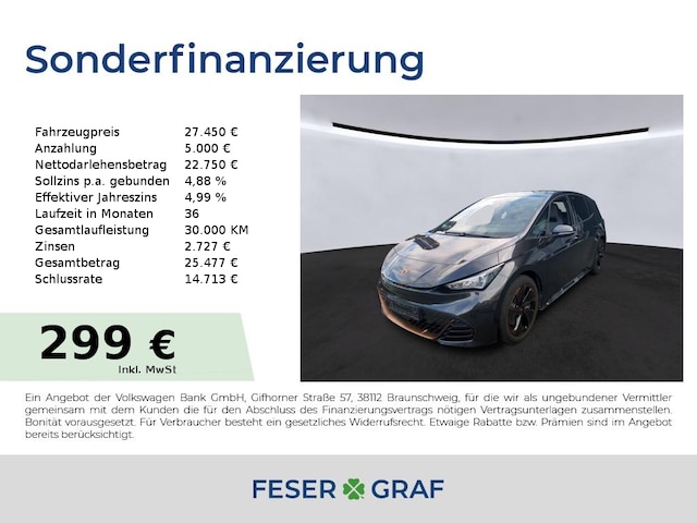 CUPRA Born KAMERAS/ACC/PDC+/NAVI (DKT5014315)