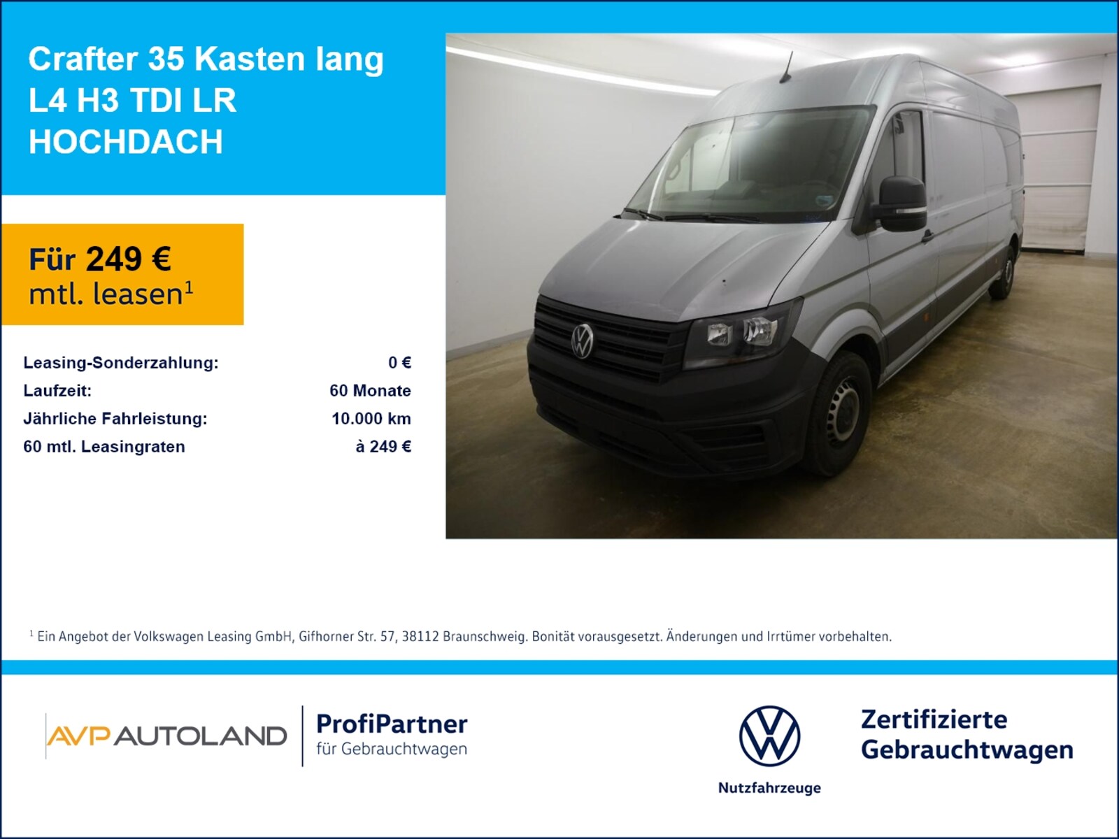 Volkswagen Crafter Kasten langer Radstand