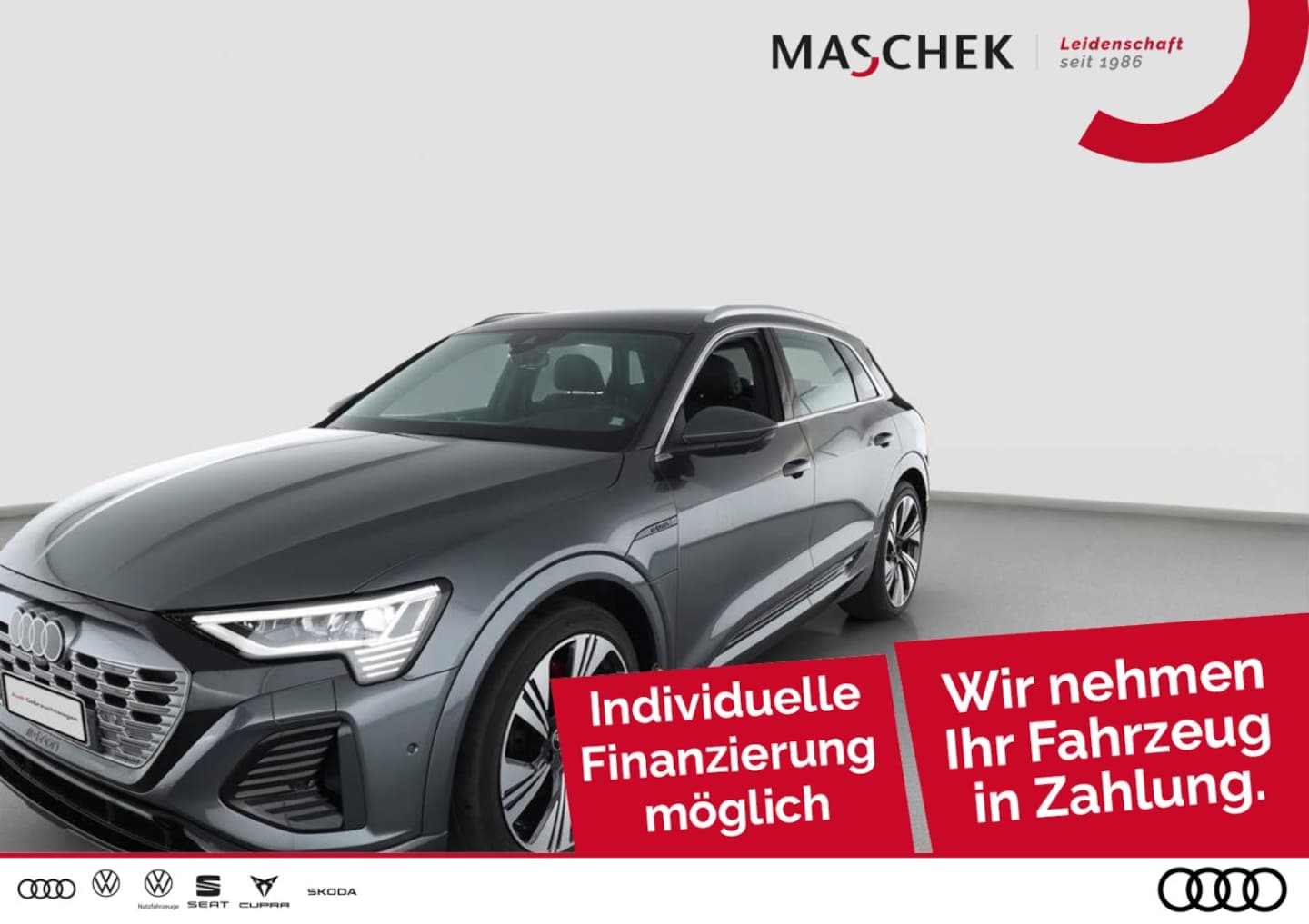 Bild über Audi Q8 e-tron S line 55 e-tron quattro - für weitere Informationen kontaktieren Sie den Audi Partner