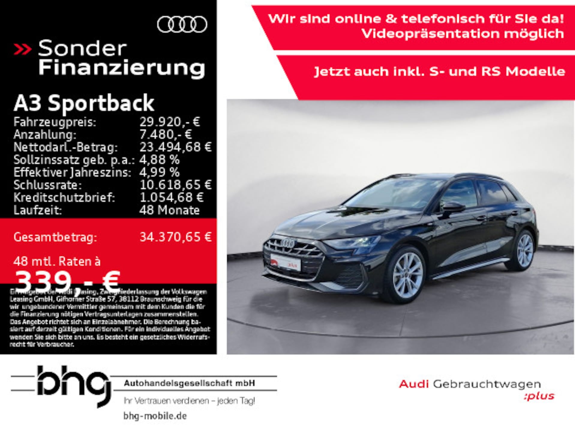 Audi A3 Sportback S line