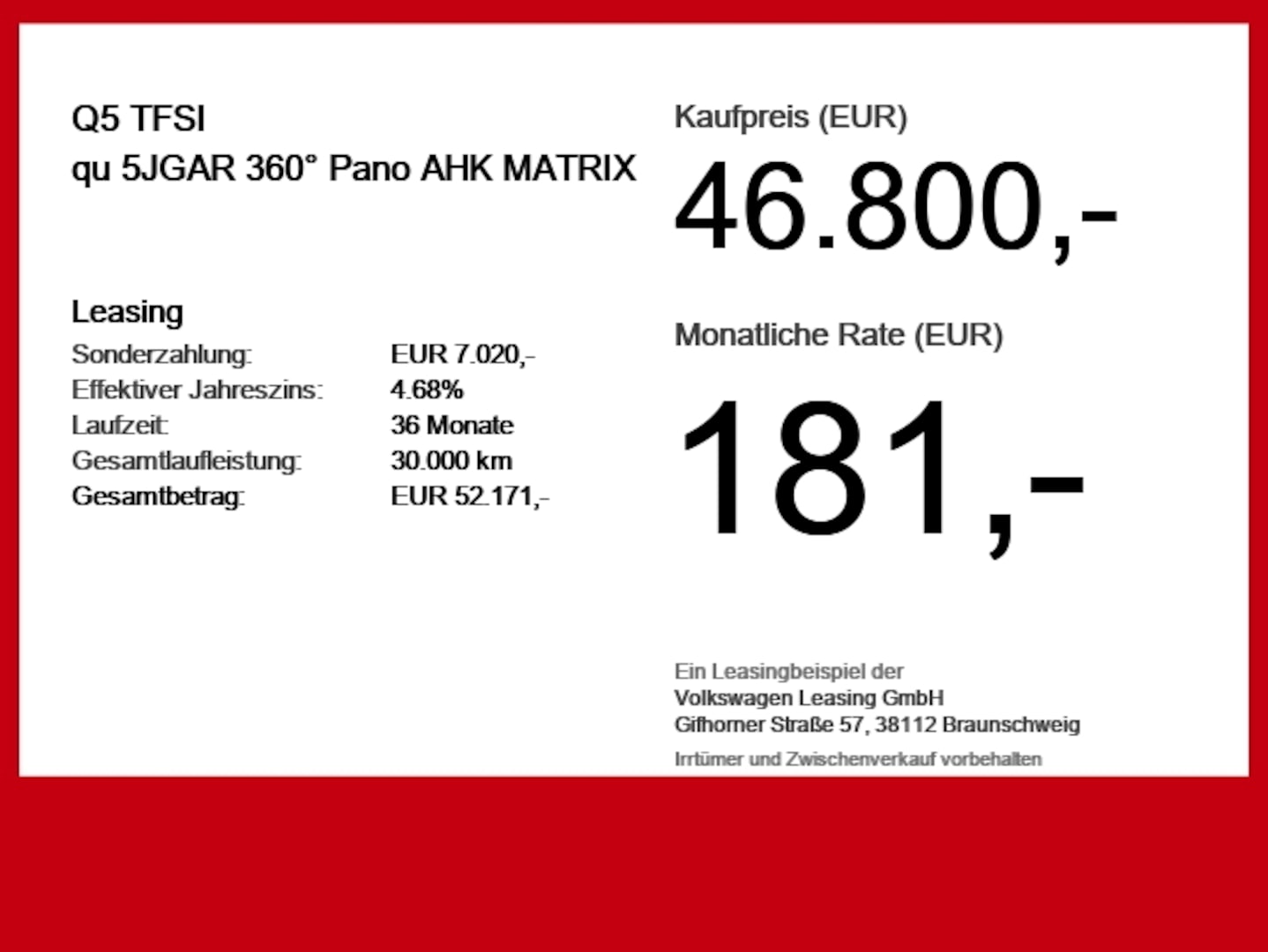 Bild über Audi Q5 SUV TFSI quattro 150 kW S tronic - für weitere Informationen kontaktieren Sie den Audi Partner