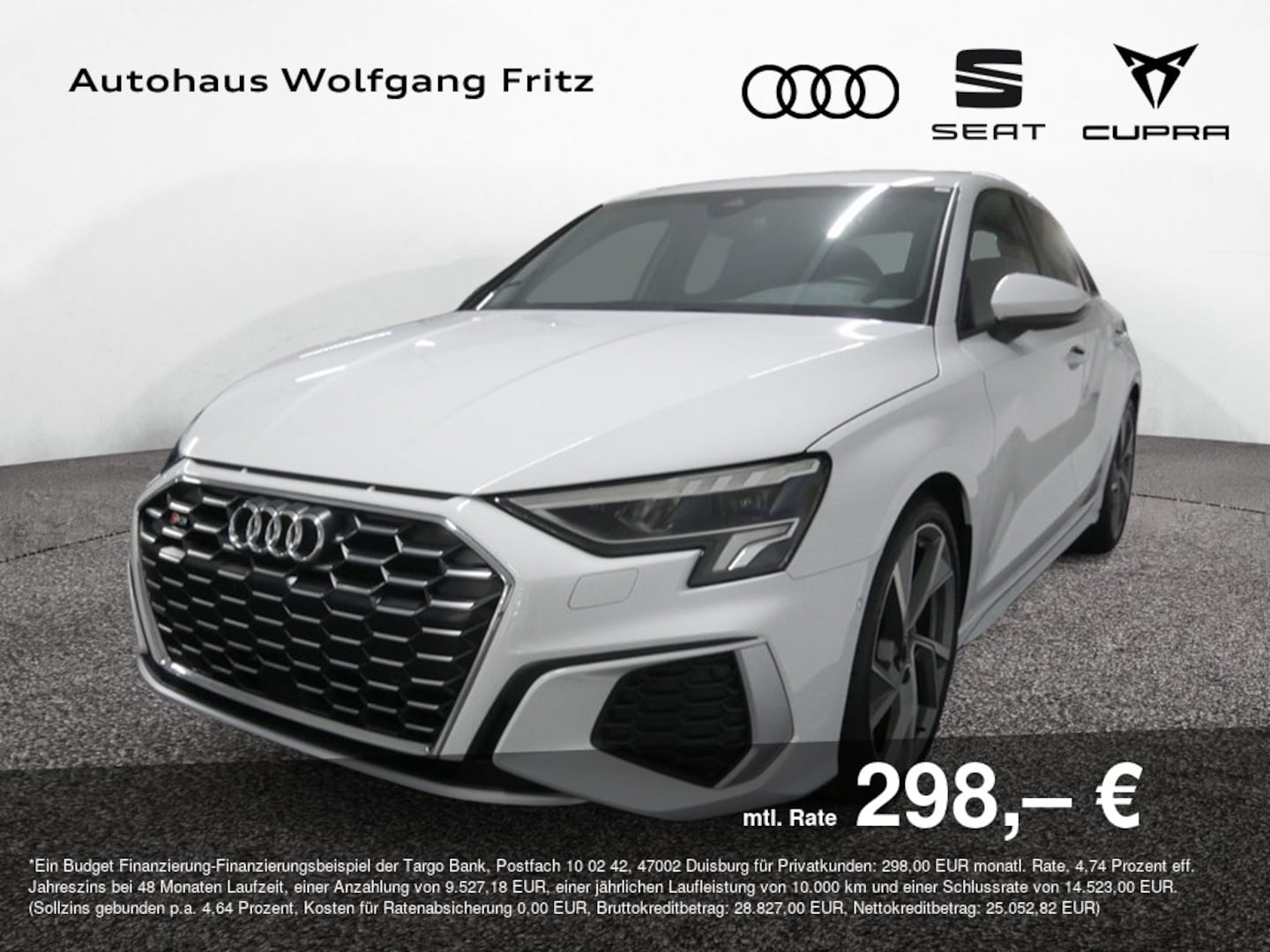 Bild über Audi S3 Sportback TFSI quattro S tronic - für weitere Informationen kontaktieren Sie den Audi Partner