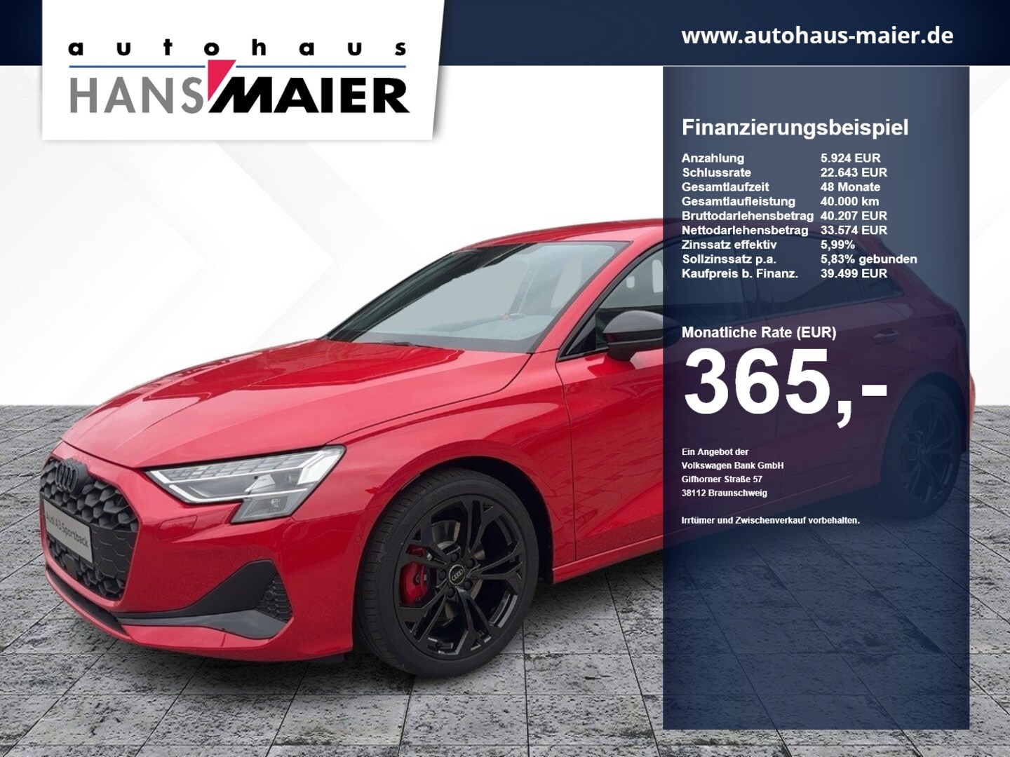 Bild über Audi A3 Sportback advanced 35 TFSI S tronic - für weitere Informationen kontaktieren Sie den Audi Partner
