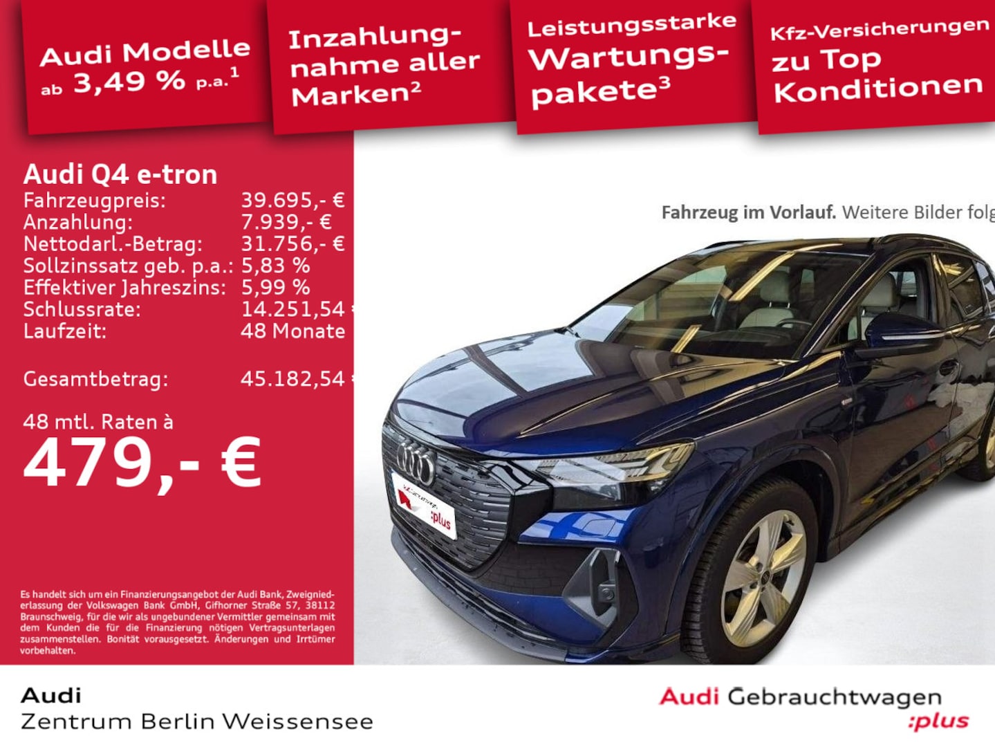 Bild über Audi Q4 e-tron 50 e-tron quattro - für weitere Informationen kontaktieren Sie den Audi Partner