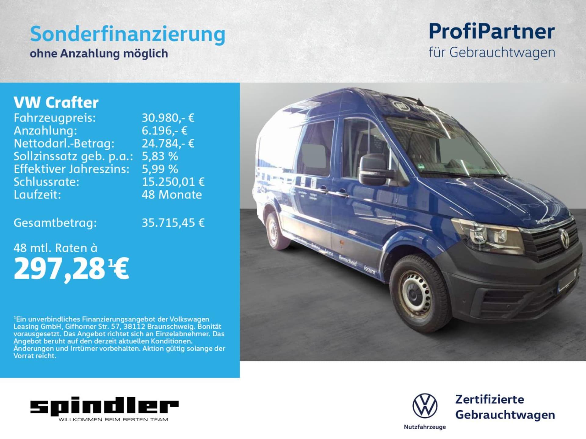 Volkswagen Crafter Kasten mittlerer Radstand