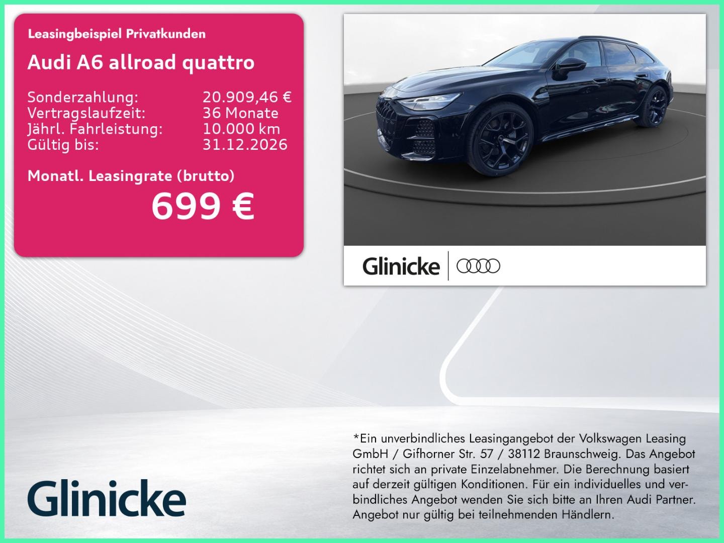 Bild über Audi A6 allroad e-hybrid e-hybrid quattro 270 kW S tronic - für weitere Informationen kontaktieren Sie den Audi Partner