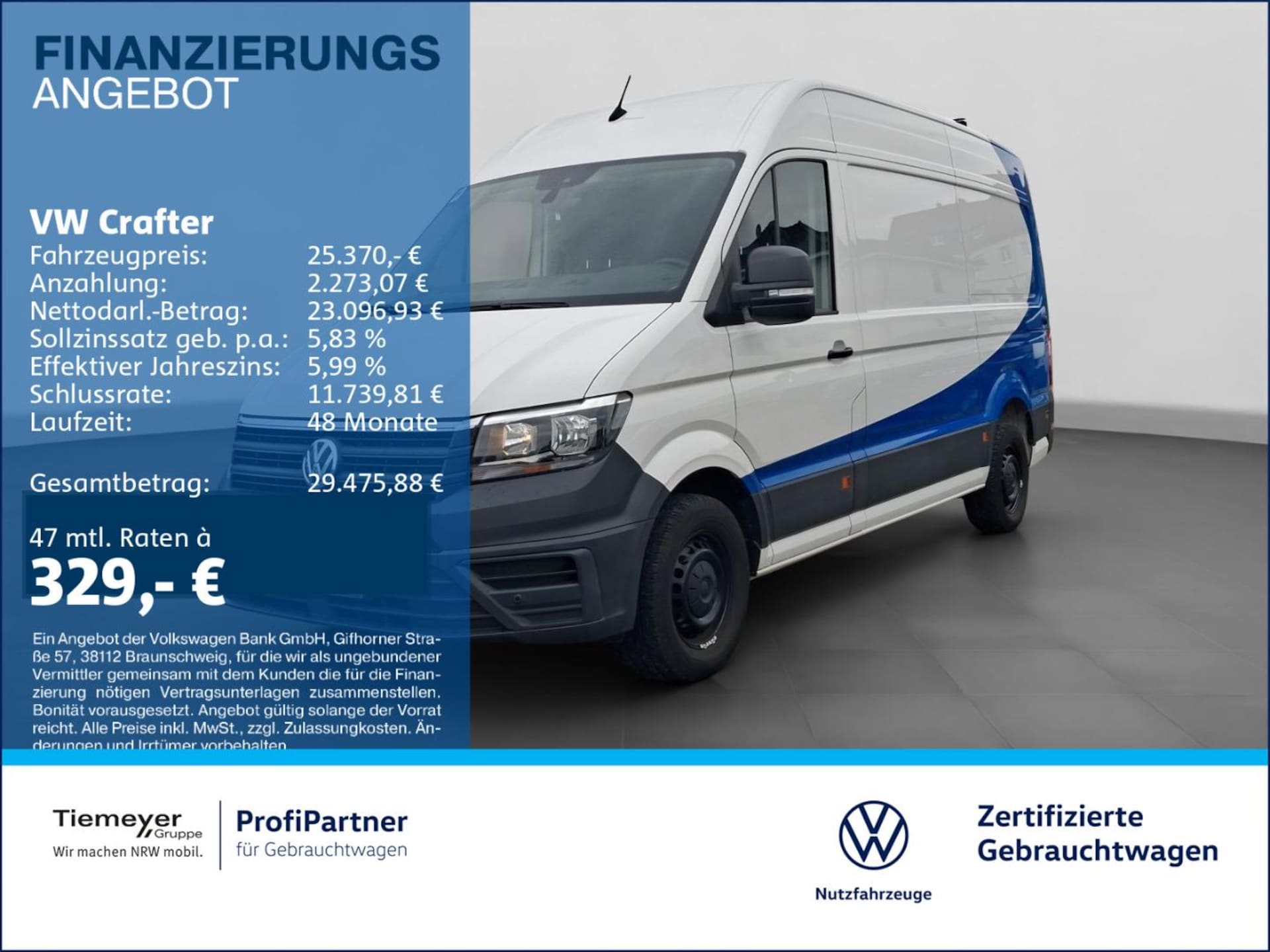 Volkswagen Crafter Kasten mittlerer Radstand