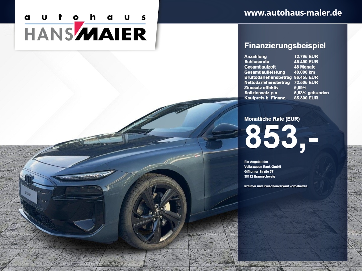 Bild über Audi A6 Avant e-tron e-tron performance - für weitere Informationen kontaktieren Sie den Audi Partner