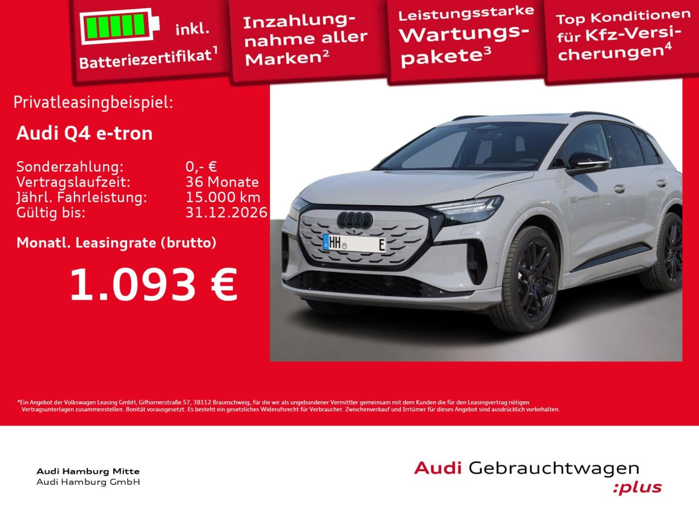 Bild über Audi Q4 SUV e-tron e-tron quattro performance 250 kW - für weitere Informationen kontaktieren Sie den Audi Partner