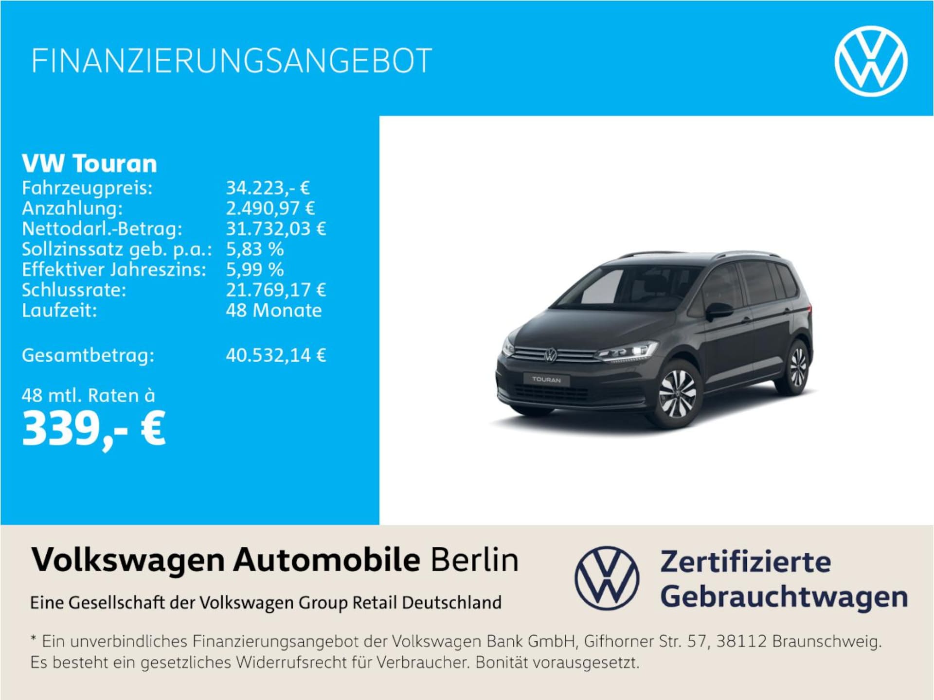 Volkswagen Touran Comfortline