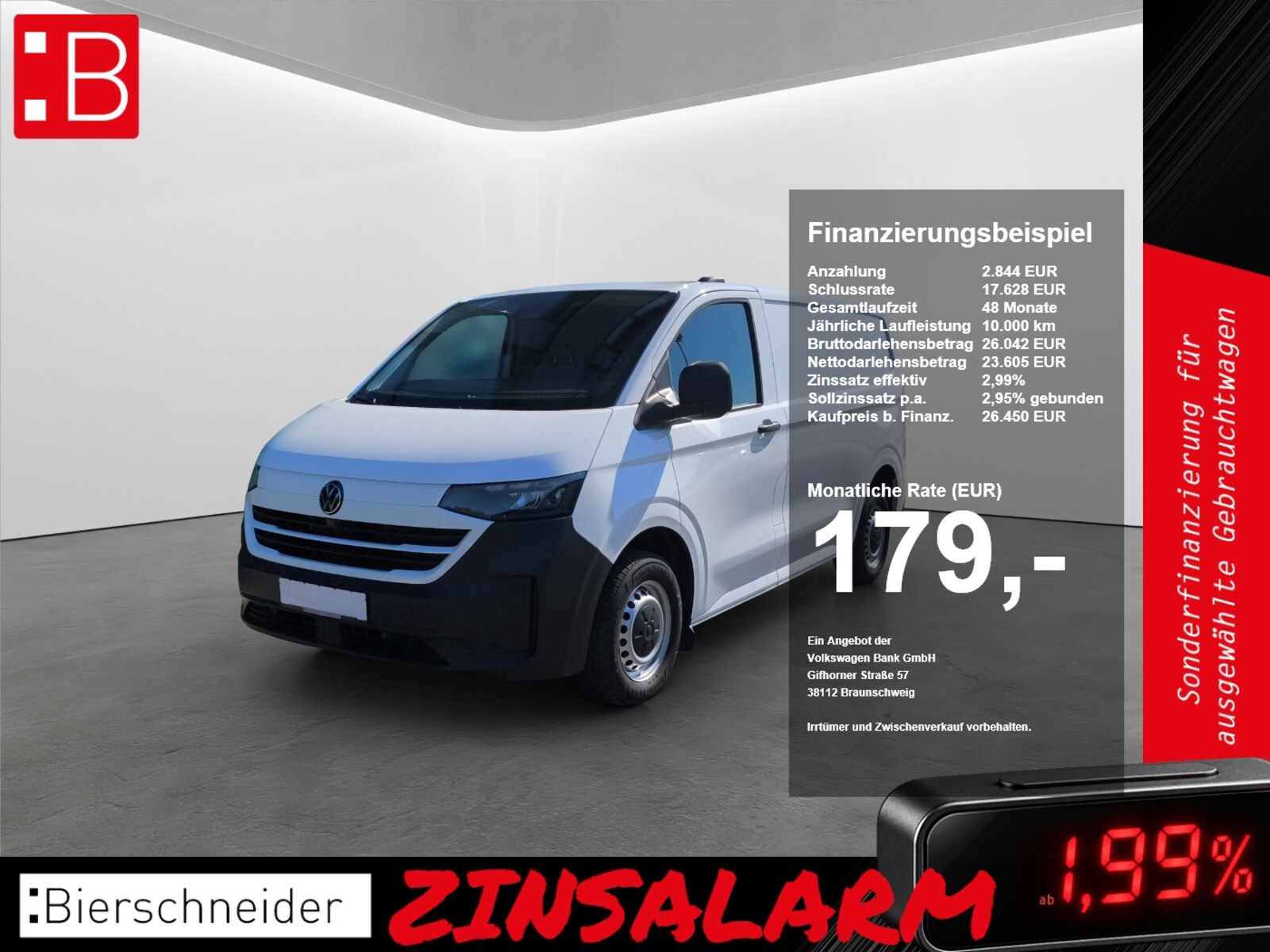Volkswagen Transporter Kasten kurzer Radstand