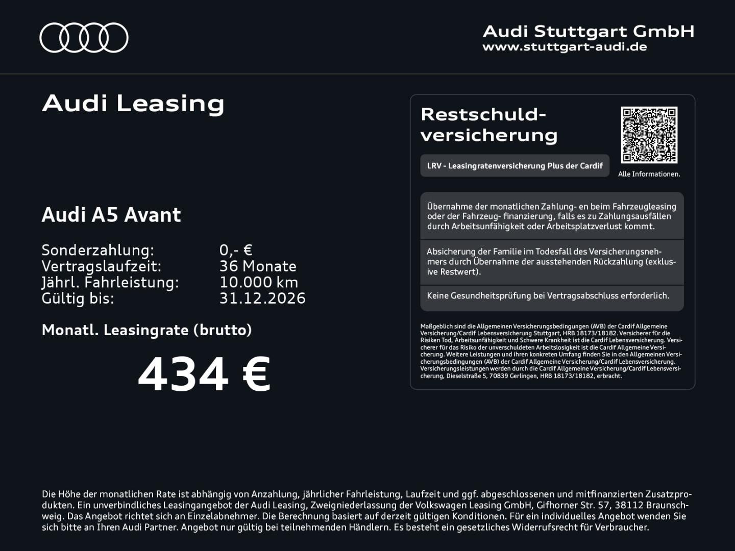 Bild über Audi A5 Avant TFSI S tronic - für weitere Informationen kontaktieren Sie den Audi Partner
