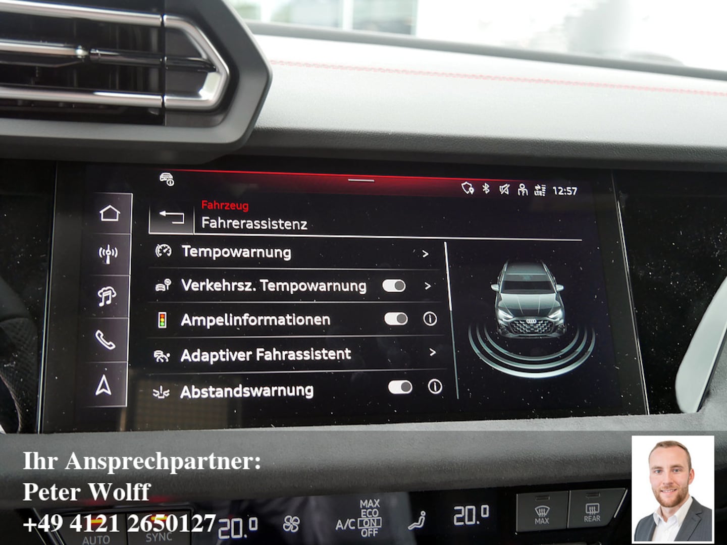 Bild über Audi A3 Sportback TFSI e TFSI e 200 kW S tronic - für weitere Informationen kontaktieren Sie den Audi Partner