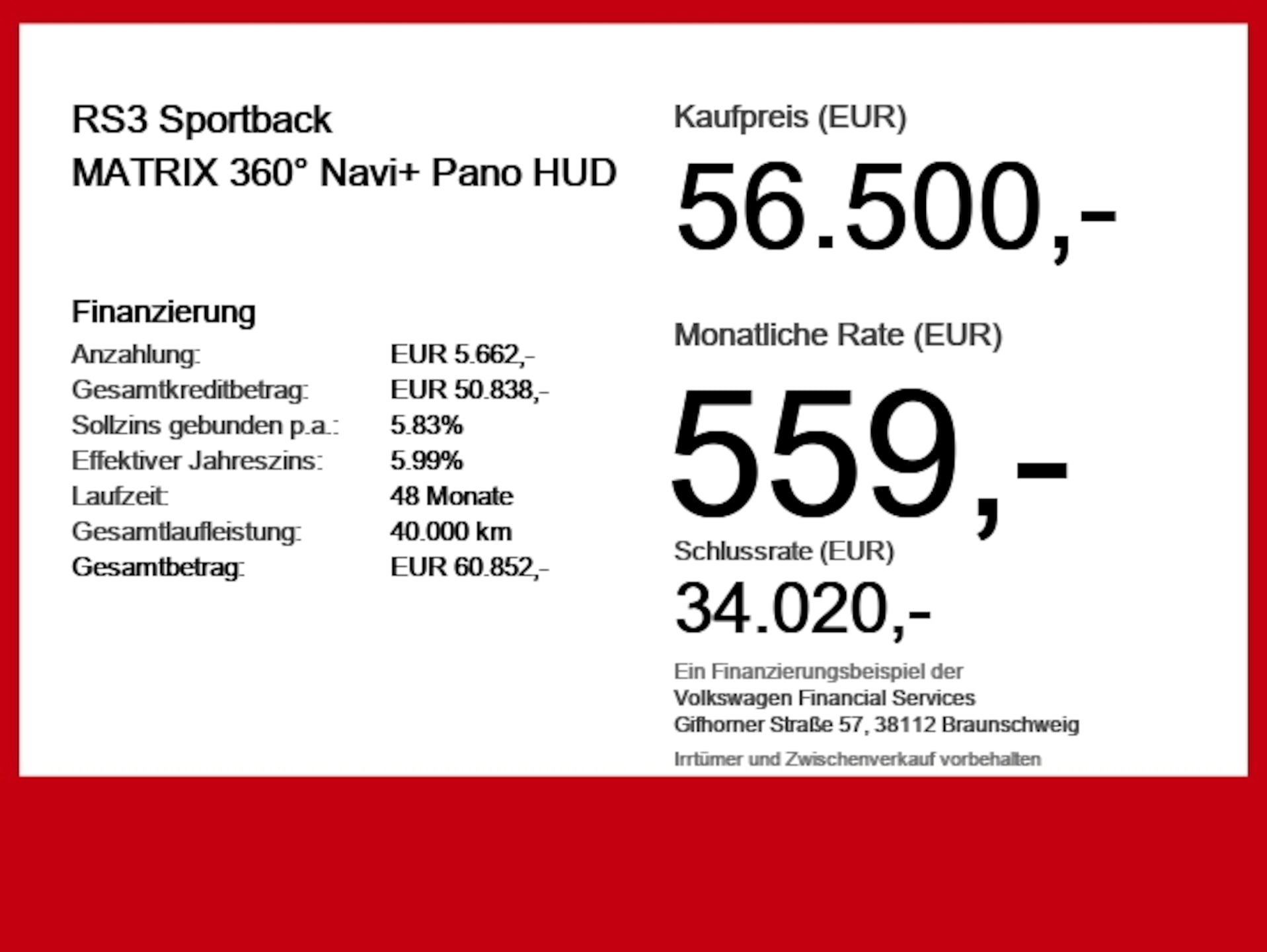 Audi RS 3 Sportback