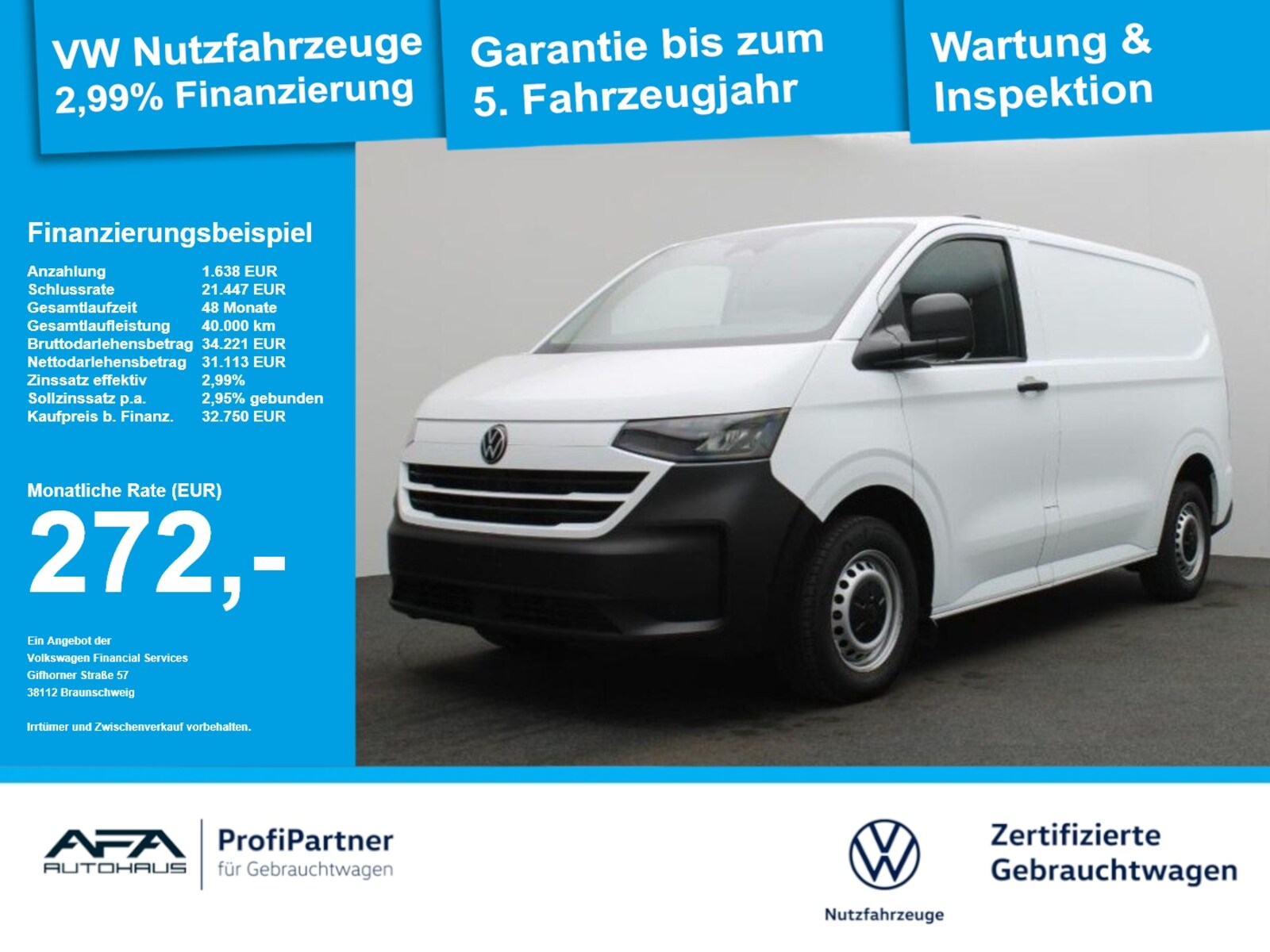 Volkswagen Transporter Kasten kurzer Radstand