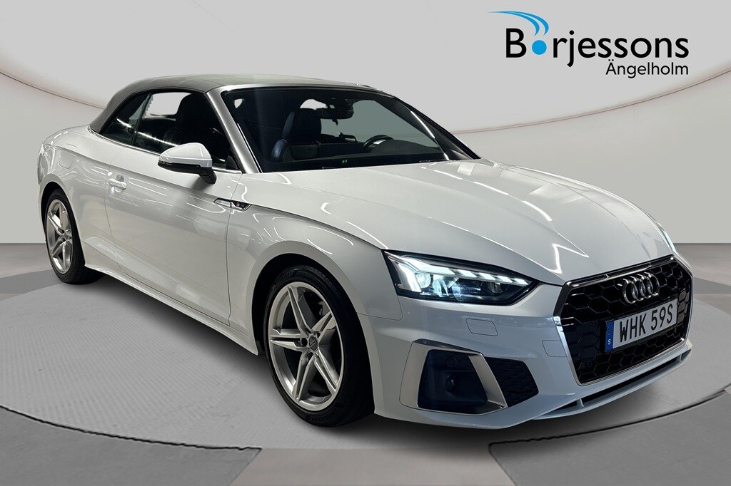 Bild som visar&nbsp;Audi A5 Cabriolet&nbsp;A5 Cabriolet 40 TFSI S line 190 hk S tronic - för mer information kontakta din Audi Partner