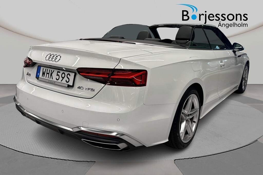Bild som visar&nbsp;Audi A5 Cabriolet&nbsp;A5 Cabriolet 40 TFSI S line 190 hk S tronic - för mer information kontakta din Audi Partner